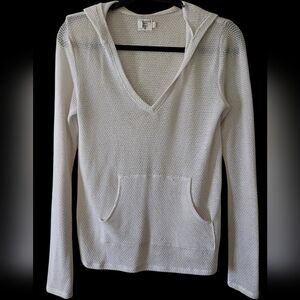 Volcom Ivory Knit Hooded Sweater